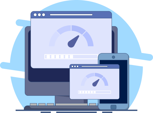 Website performance audit tool measuring page speed and loading metrics across desktop and mobile devices.