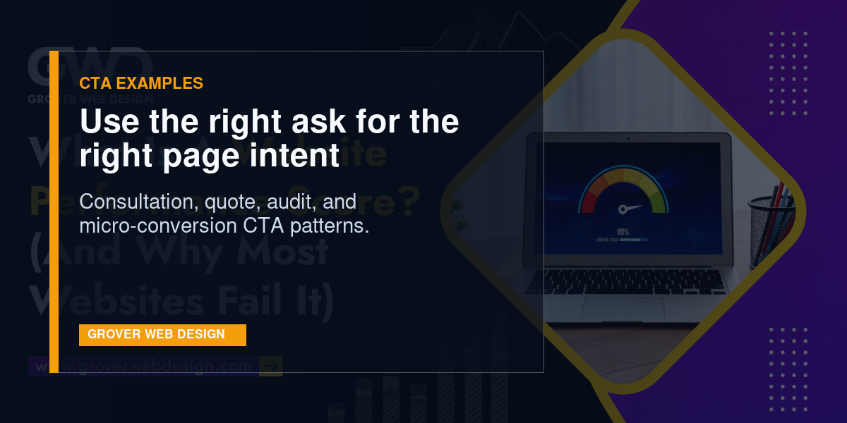 Call to action examples that turn website visitors into leads for small business websites.