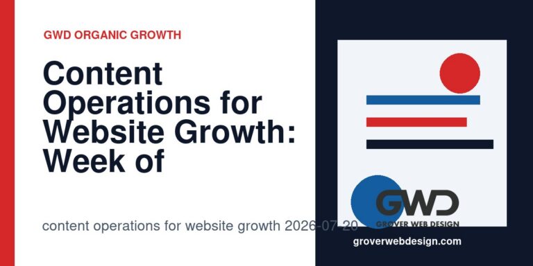 GWD graphic about content operations for website growth 2026-07-20