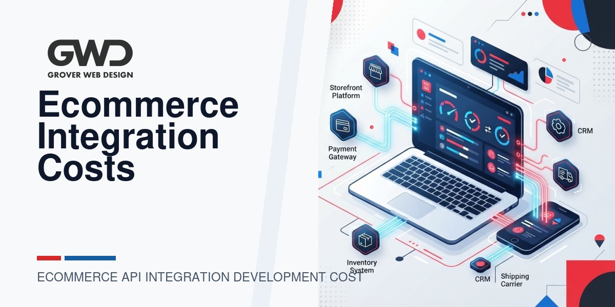 GWD branded featured graphic for ecommerce api integration development cost factors