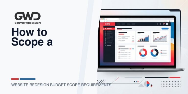 GWD branded featured graphic for website redesign budget scope requirements
