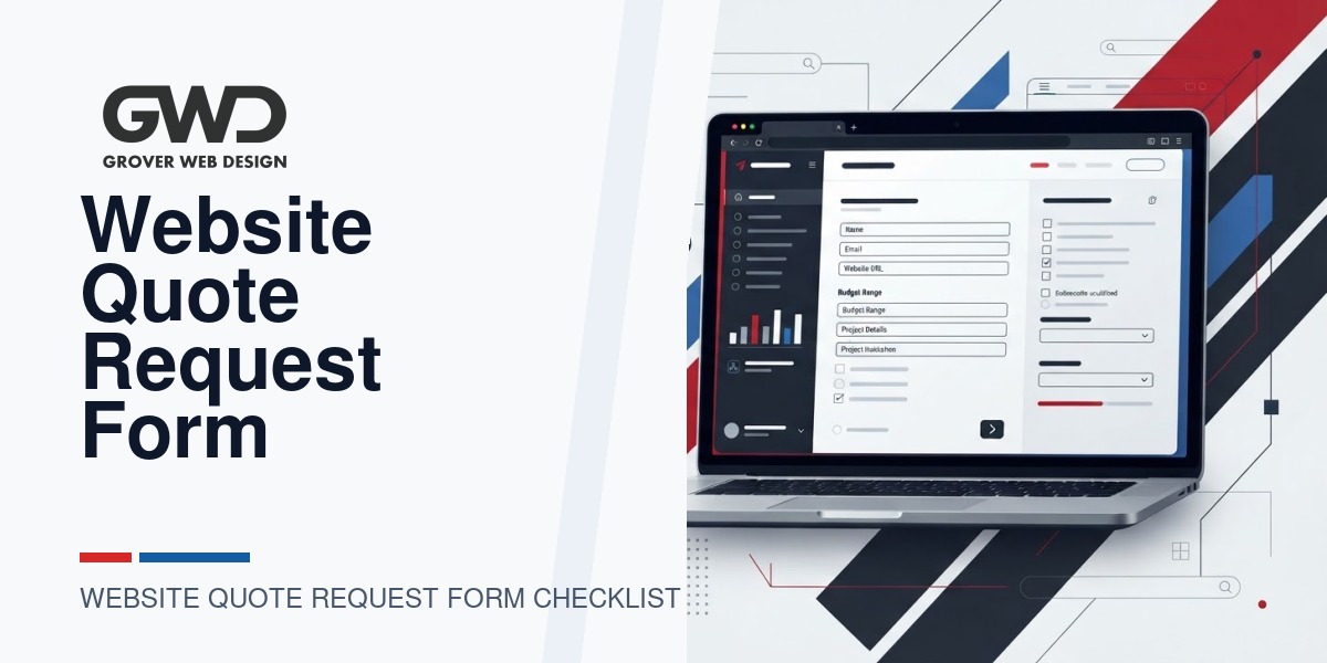 GWD branded featured graphic for website quote request form checklist
