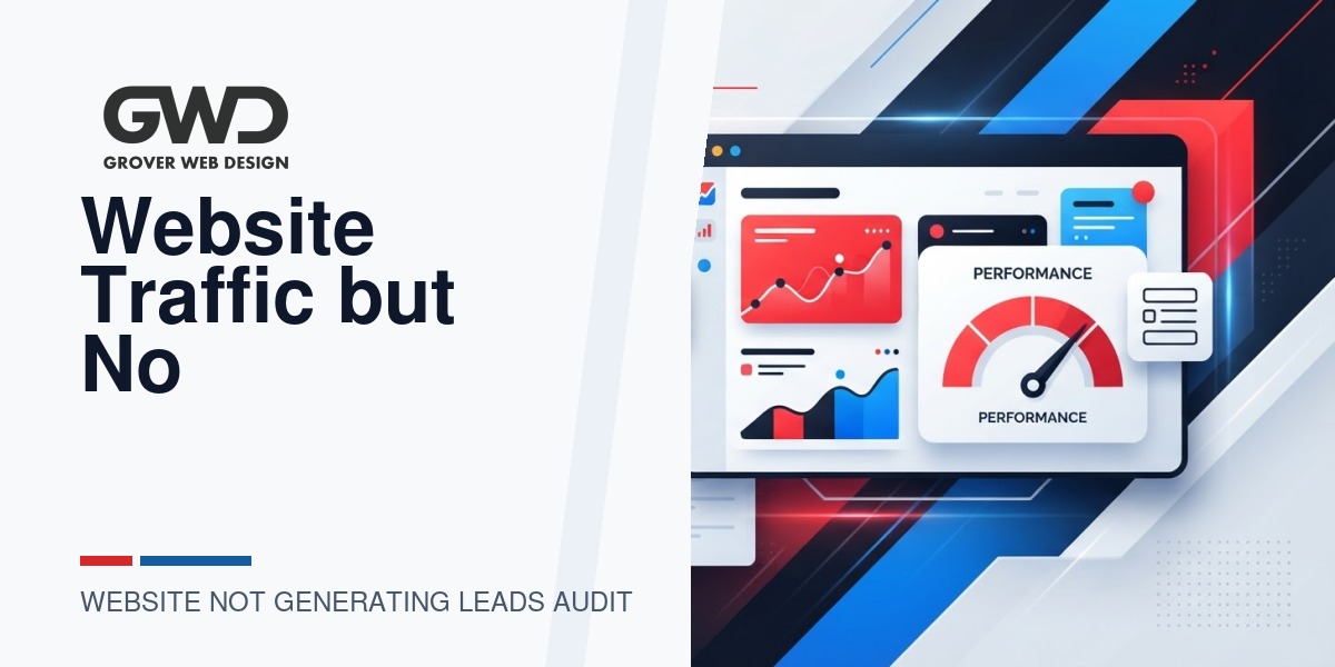 GWD branded featured graphic for website not generating leads audit services